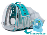 halinfer Portable Mini Fan for Cat Backpack Carrier, USB Rechargeable Battery Included Speed-Adjustable Fan for Pet Backpack