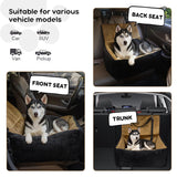 RUONARIER Dog Car Seat for Small Dogs,Medium Dog Car Bed with Detachable Washable Cover,Pet Puppy Booster Cars Seats with Safety Belt Up to 30 lbs(Black V)