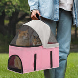 Athena Collection 4 Wheels Pet Stroller for Medium Dogs 33 Lbs Puppy Cat Pet Dog Stroller with Detachable Carrier, Cup Holder Tray, Bottom Storage, Pink
