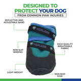 Healers Urban Walker III- Dog Boots for Paw Protection, Waterproof, Non Slip Rubber Sole, Pet Booties, 1-Pair