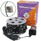 WATERGLIDE Extra Long 328 FT Halloween Lights, 1000 LED Outdoor Fairy String Lights, Green PVC Copper Wire Christmas Lights, Plug in 8 Modes & Waterproof for Tree Party Home Yard Decor, Purple