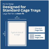PHOBA Bamboo Charcoal Bird Cage Liners, 18''x24'', 100Sheets, Bamboo Charcoal Odor Control Papers, Super Absorbent Disposable Tray Mats for Parrots, Parakeets, Cockatiels.