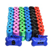 Load image into Gallery viewer, Downtown Pet Supply Poop Bags for Dogs with Dispenser, 1000 Count - Leak-Proof Dog Waste Bags and Bone-Shaped Dog Poop Bags Holder for Leash - Rainbow with Paw Prints, 12.5" x 8.5"
