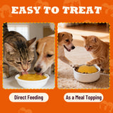 MULTIBITES 15.5oz Premium Pumpkin Puree for Cats & Dogs - Digestive Health,Sensitive Stomach for Soft Cat Treats - Natural Fiber Supplement for Dog Food Toppers,Kittens,Puppy Snacks