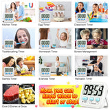 2 Pack Digital Timer for Kids, Magnetic Countdown Kitchen Timers for Cooking, Egg, Classroom, Teacher, Exercise, Study, Oven - Battery Included