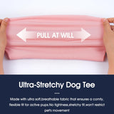 IECOii 2 Pack Summer Dog Shirt | Stretchy Fade-Resistant Fabric, Machine Washable Convenient,Home & Outdoor Clothes Fit for Medium Breeds, Pink+Green, XL