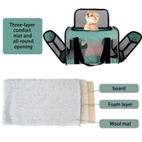 Small Animal Travel, Carrier for Hedgehog Rat Parrot Bird Guinea Pig, Lizards Carrier, Soft Sided Travel Carrier Portable Guinea Pig Up to 10 Lbs (15 * 10 * 10, Green)