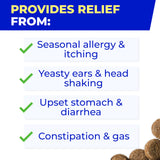 PAWFECTCHEW Pet Probiotics for Dogs & Digestive Enzymes for Dogs | Gut Health & Digestive Function Support | Pumpkin & Omega | Prebiotic Supplement Chews