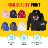 I Heart My Dog & Human Matching Hoodies - Soft Pet & Owner Sweatshirt Set - Premium Gift for Holidays
