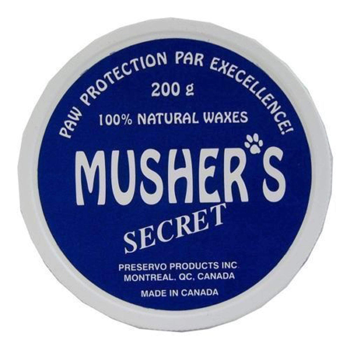 Musher's Secret Pet Paw Protection Wax Moisturizer Invisible Boots Snow (200g.) for Dog Pet Puppy