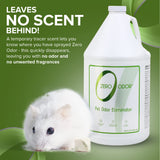Zero Odor - Pet Odor Eliminator for strong odor, Eliminate Air & Surface Odors – Patented Molecular Technology Best For Carpet, Furniture, Beds Smell Great Again (128 Ounces)