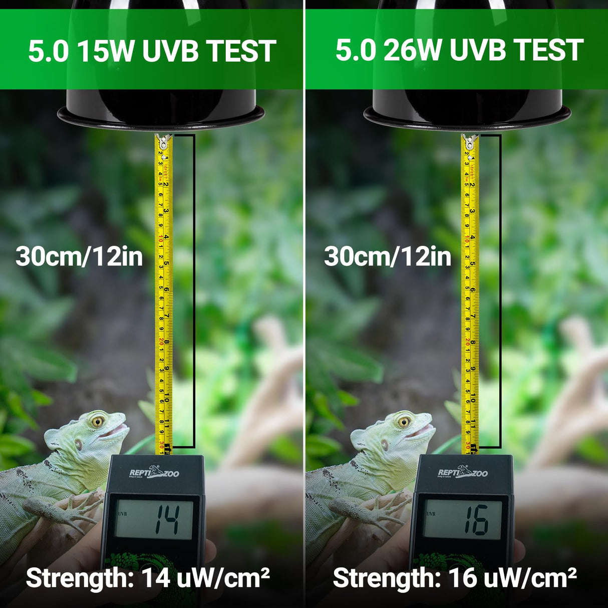 REPTI ZOO UVB Light for Tropical Reptile, 2 Pack 5.0 15W UVA UVB Reptile Light Bulb, UVB Lamp for Crested Gecko Leopard Gecko Frog Toad Snake Chameleon