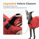 PAWZ Road Dog Winter Coat with 5 Layers Warm Material, Reversible Dog Clothes with 2 Sides, Dog Jacket Outdoor Water Repellent, (Red Plaid L)