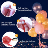 ZGWJ 100PCs Mini Led Lights, Led Balloons Light up Balloons for Party Decorations Neon Party Lights for Paper Lantern Easter Eggs Birthday Party Wedding Halloween Christmas Decoration - Blinking Warm