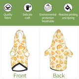 Yellow Cheese Pattern Dog Hoodies Pet Clothing Streetwear Sweatshirt with Hood for Small Dogs Small