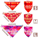 JpGdn 30Pcs/Pack Adopt Me Dog Bandanas Bulk with Paw Print Stitching Hemming Selvedge Sewing Scarves for Small Medium Foster Animals to Look for Homes or Adoption