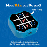 3 in 1 Electronic Tic Tac Toe Game, Handheld Digital Tic Tac Toe Bolt Game with Silent Mode, Portable Learning Toy Gift for Kids & Adults, Blue (One Pack)