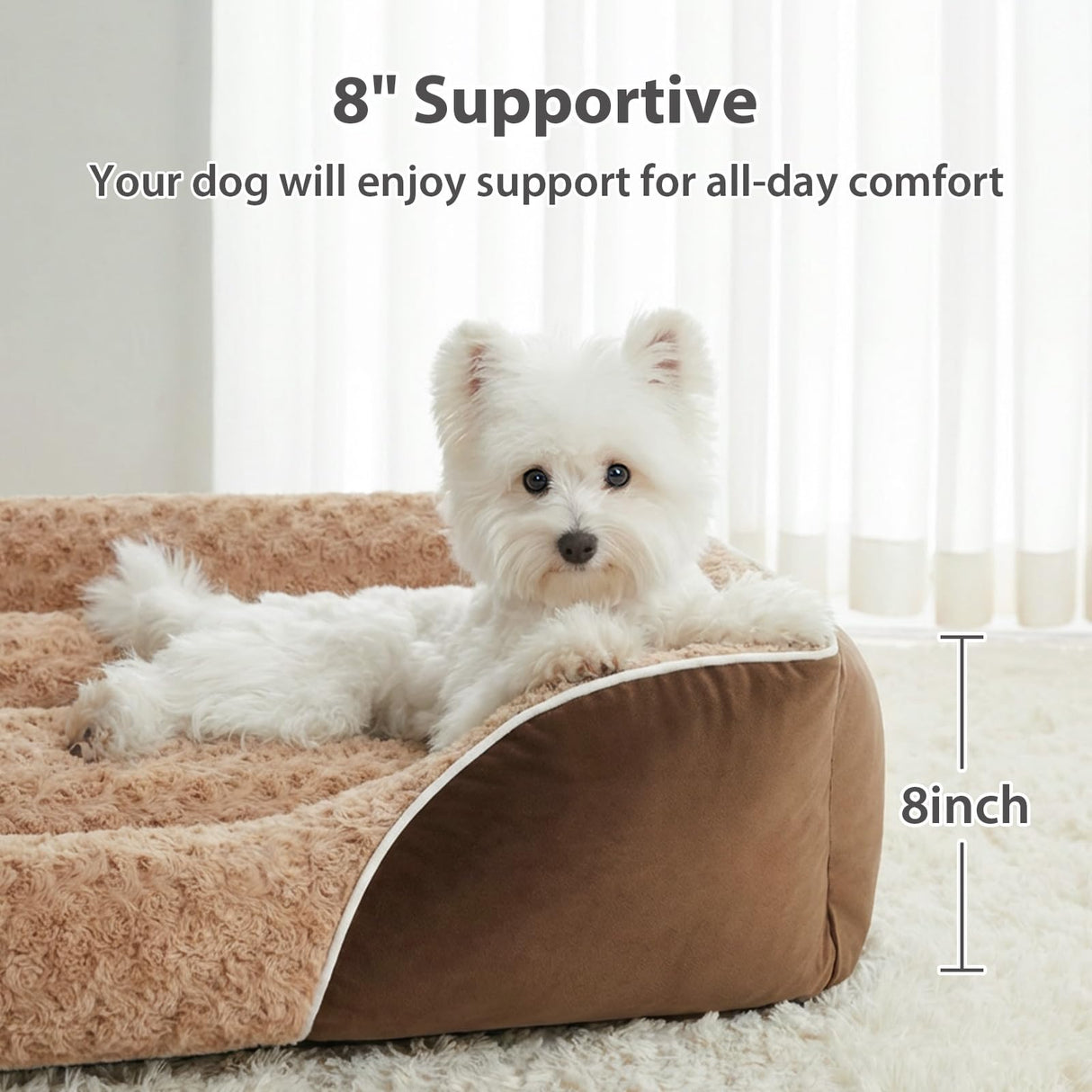 RRPETHOME Dog Beds Medium Sized Dog,Washable Rectangle Dog Bed for Medium Dogs,Orthopedic Pet Sofa Bed, Dog Couch Bed with Anti-Slip Bottom