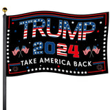 Trump 2024 Flag, 3 x 5FT "TAKE AMERICA BACK" Flag, Double Sided Three Ply Trump Flag, UV protection, Fade Resistant, Durable Flag Suitable for Indoor Outdoor
