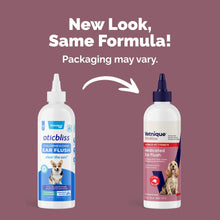 Load image into Gallery viewer, Vetnique Oticbliss Advanced Strength Medicated Dog Ear Infection Treatment, Antiseptic Ear Cleaner for Cat &amp; Dog Ear Cleaning Solution Chlorhexidine &amp; Ketoconazole (12oz Flush)
