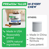 StrellaLab Dog Allergy Relief & Anti Itch Support Chews w/Omega 3: Real Ingredients, Real Taste! Skin & Coat Immune Supplement w/Fish Oil, Pumpkin & Enzymes — Developed by Experts - Made in USA -180Ct
