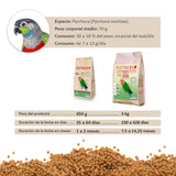 Psittacus Minor 1 lb | Complete Pellet Diet for Lovebirds, Parrotlets and Green Cheeks | Premium Food for Birds, 100% no-GMO