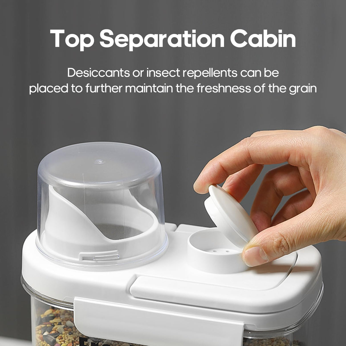 SQUSIMEI 3 Qt/2.8 L Bird Seed Storage Container with Lids Airtight Measuring Cup, Bird Seed Dispenser Pet Food Container Are Used to Store Bird Food, Chicken Feed BPA Free (2.8L, Green)