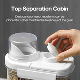 SQUSIMEI 3 Qt/2.8 L Bird Seed Storage Container with Lids Airtight Measuring Cup, Bird Seed Dispenser Pet Food Container Are Used to Store Bird Food, Chicken Feed BPA Free (2.8L, Green)