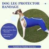ROZKITCH Dog Surgery Leg Sleeve Rear Legs, Male Female Pet Prevent Licking Wound Elbow Knee Protector, Dog Recovery Suit Cone Collar Alternative Pants Shirt for Wound Heal Wrap Blue S