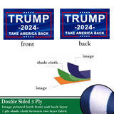 Trump Flags 2024 3x5 Outdoor Take America Back- Donald Trump MAGA Flags Blue Double Sided Made In USA 3 Ply Heavy Duty with 2 Brass Grommets for Outside Oudoor