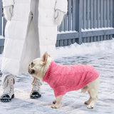 KOOLTAIL Dog Sweater, Fuzzy Thick Super Soft Warm Dog Winter Sweater Turtleneck Pullover for Cold Weather, Knitted Fleece Pet Fall Clothes Coats for Small Medium Large Dogs Puppy Girls Boys Pink ML