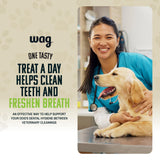 Wag Dental Dog Treats to Help Clean Teeth & Freshen Breath - Medium, Unflavored, 36 Count (Pack of 1)