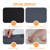 PRIMEPATIO Dog Ramp for Bed, 20" H Dog Stairs for High Bed, 2 in 1 Pet Steps for Small Dogs, 4-Step Foldable Transformable Large Cats Ramp to Get on Couch, Non-Slip Balanced, Grey