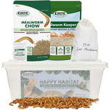 Mealworm Breeder Kit (Basic) - Breed Live Feeder Worms for Hedgehogs, Sugar Gliders, Reptiles, Wild Birds, Chickens, Lizards, Bearded Dragon, Skunks, Opossum, Fish, Turtles, Tortoises, Geckos