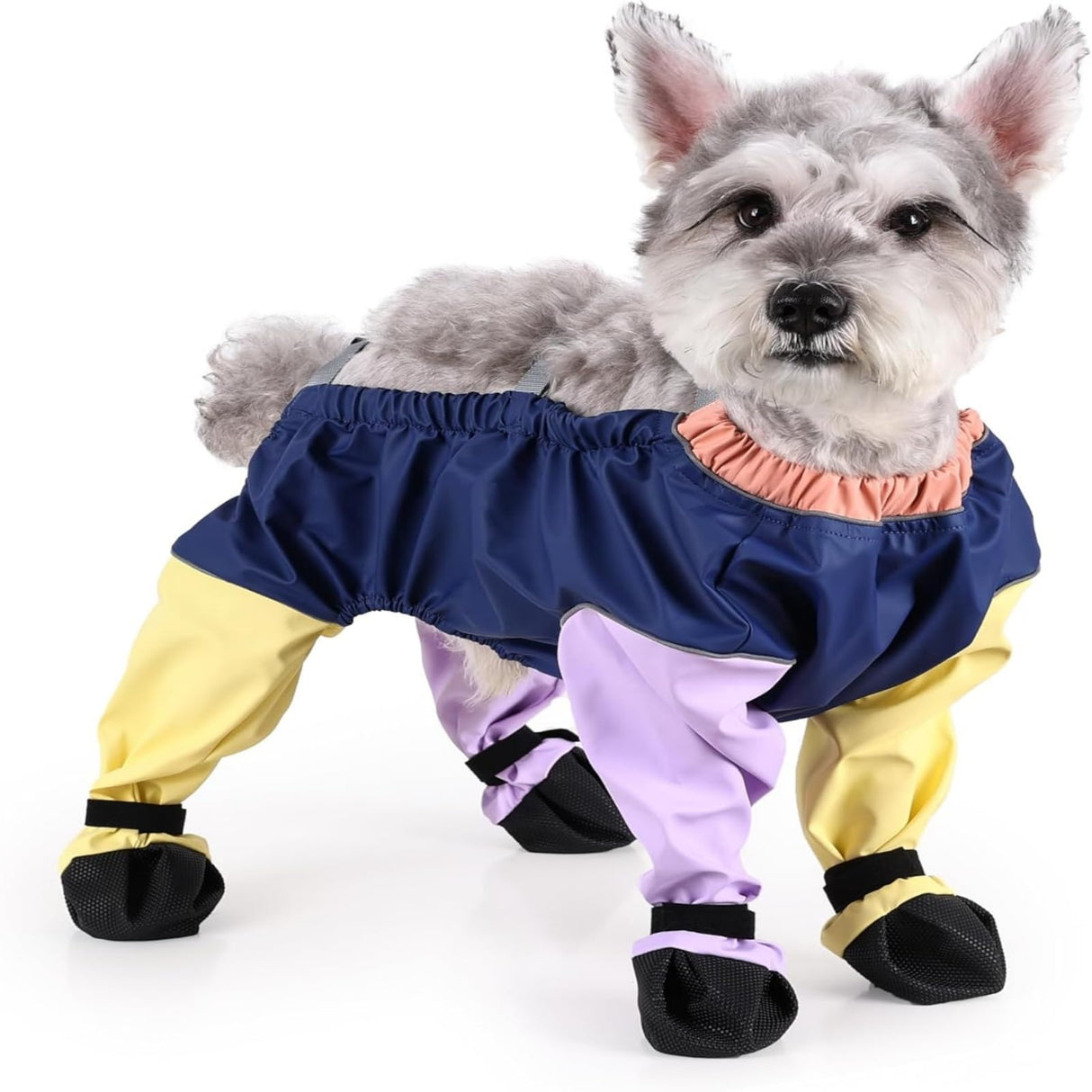 Dog Suspender Boots, Paw Protector Dogs Snowsuit Booties Leggings Anti-Slip Dog Winter Shoes Waterproof Dogs Rain Boots