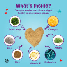 Load image into Gallery viewer, Dinovite Probiotic Supplement for Dogs, Omega 3, Hot Spot Relief, Skin &amp; Coat Supplement, 90 Day Supply for Large Dogs
