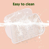 RUBYHOME Rabbit Litter Box Toilet, Plastic Square Cage Box Potty Trainer Corner Litter Bedding Box Pet Pan for Small Animals, Rabbits, Guinea Pigs, Chinchilla, Ferret, Galesaur, 11.4 Inches (White)