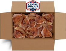 Load image into Gallery viewer, Canine Butcher Shop Pig Ears for Dogs, Always USA Made (30-Pack), All Natural, Sourced in USA Pig Ears, Digestible Pork Dog Chew Treat
