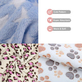 Small Dog Bathing Towel, Adjustable Dog Bath Robe for Cold Weather, Puppy Pajamas Warm Flannel Dogs Pjs, Pet Coats for Small Dogs Blue Stars M