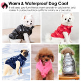 AOFITEE Dog Coat, Waterproof Dog Jacket, Winter Coats for Small Dogs, Windproof Dogs Puffer Jacket, Fleece Pet Snowsuit Puffer Vest with Snap Closure, Cold Weather Coats for Boy Girl Puppy, Silver, S