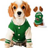 Floofelove Christmas Dog Sweaters for Small Dogs, Jacket Cute Warm Dog Clothes Basketball Coat Knitted Bear Design for Puppies(Green,3 to 6lbs,S)