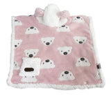Size Small to Large, Dog Winter Coat with Hat, Kitten Thicken Cloak Blanket, Pets Nightgown for Small Medium Dogs Pink Small