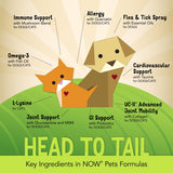 NOW Pet Health, G.I. Support Supplement, Formulated for Cats & Dogs, NASC Certified, 90 Chewable Tablets