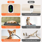 Pet Heating Pad for Dogs and Cats, 9 Adjustable Temperature Dog Heating Pad, Electric Heated Dog Bed, Heated Blanket for Dogs with Chew Resistant Cord for Dog Cat Animal, 28x18 Inch
