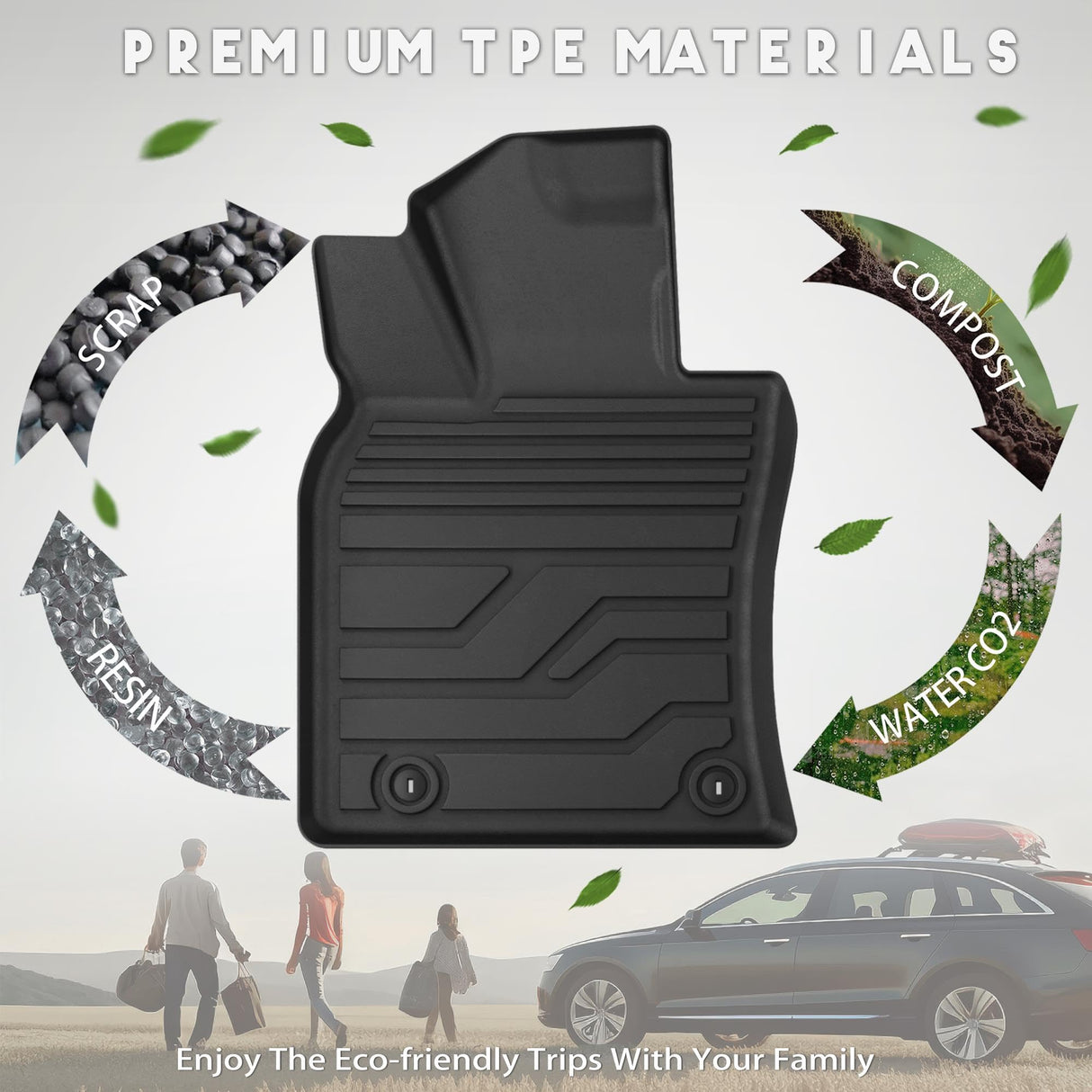 KARPAL Floor Mats Fit for Toyota Camry 2025 2026 (Including Hybrid), Custom Fit All Weather TPE Camry Accessories 1st & 2nd Row Floor Liners