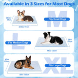 Tivray Dog Cooling Mat, 48'' × 28'' Large, Self-Cooling Mat for Dog Reversible (Cool & Warm), Double-Sided Pet Cool Pads for Crate, Kennel, Machine Washable Summer Blanket, Non-Gel, Blue + Grey