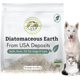 Wholistic Pet Organics Diatomaceous Earth - Food Grade for Dogs & Cats - 13 Oz - Multi Use Powder - Pet Safe Non-Chemical Freshwater Sourced Silica Supports Overall Health - Made in USA - 105 Scoops