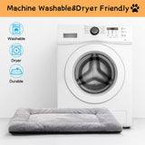 Dog Beds Crate Pad for Small Dogs Ultra Soft Dog Crate Bed Washable & Anti-Slip Kennel Pad,Cat Bed Pad Mat,Gray 24inch