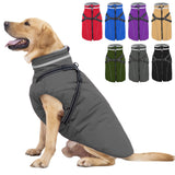 Fragralley Dog Coat with Harness Built in, Waterproof Windproof Reflective Warm Puffer Jacket, Fleece Lined Vest Winter Parka for Small, Medium, Large Dogs