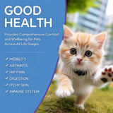 WEALLIN Hemp Oil for Dogs and Cats - Omega-3, 6, 9 Rich Organic Extract - Eases Pet Anxiety, Pain, Skin & Coat Health - Stress Relief, Hip & Joint Support - Calming Treats (4 Pack)